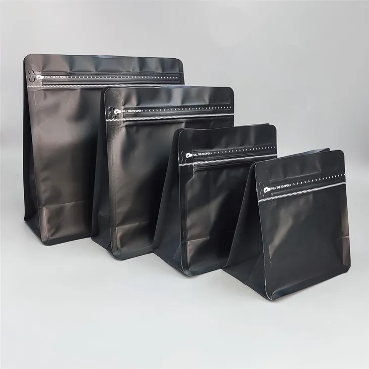 Базовые пакеты Black Cube с восемью-боковыми уплотнениями и клапаном для кофе