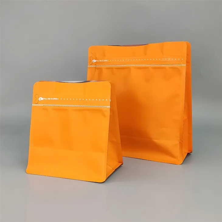 Базовые пакеты Organe Cube с восемью-боковыми уплотнениями и клапаном для кофе